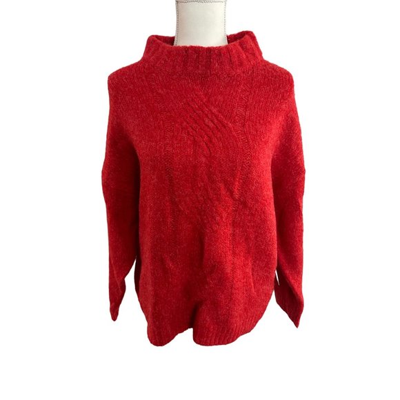 MICHELLE NICOLE Red Chenille Sweater Size Medium NEW with tags - Picture 1 of 6